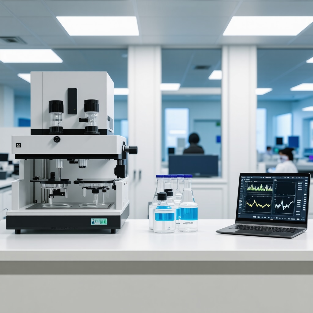 Laboratory equipment performing LC-MS analysis with biomarker data display for testosterone therapy
