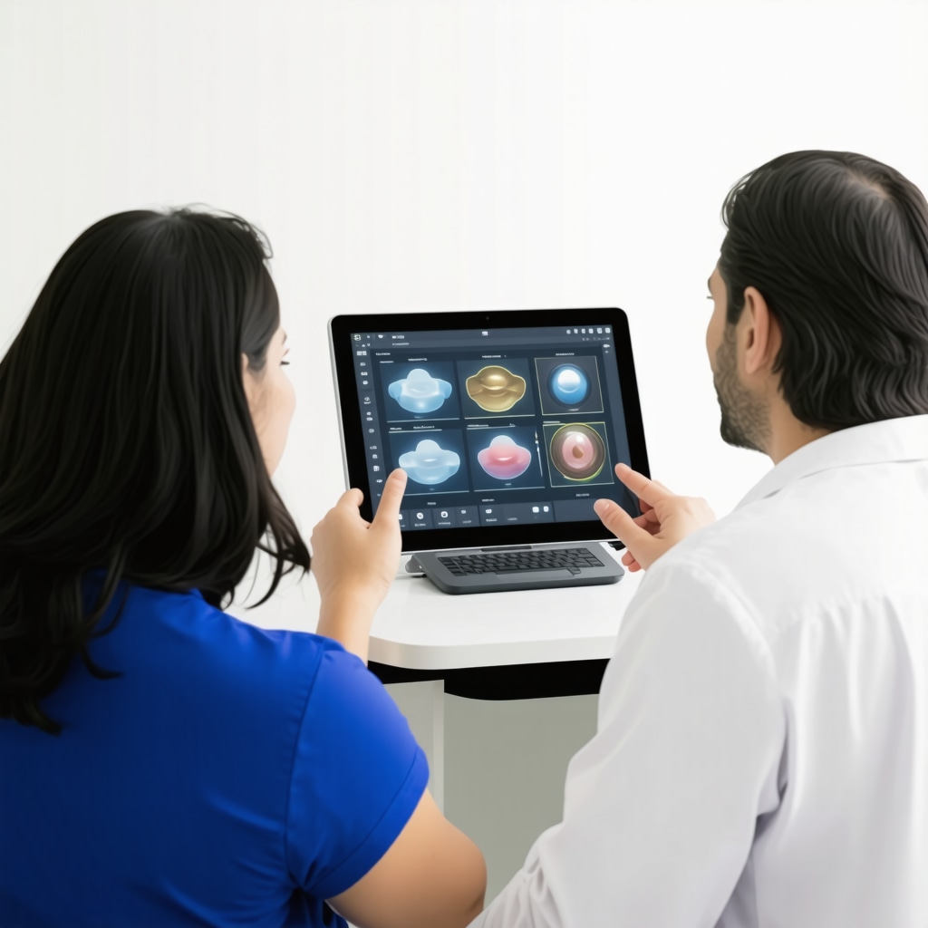 Physician reviewing hormone test results with patient in a San Diego clinic equipped with modern diagnostic tools