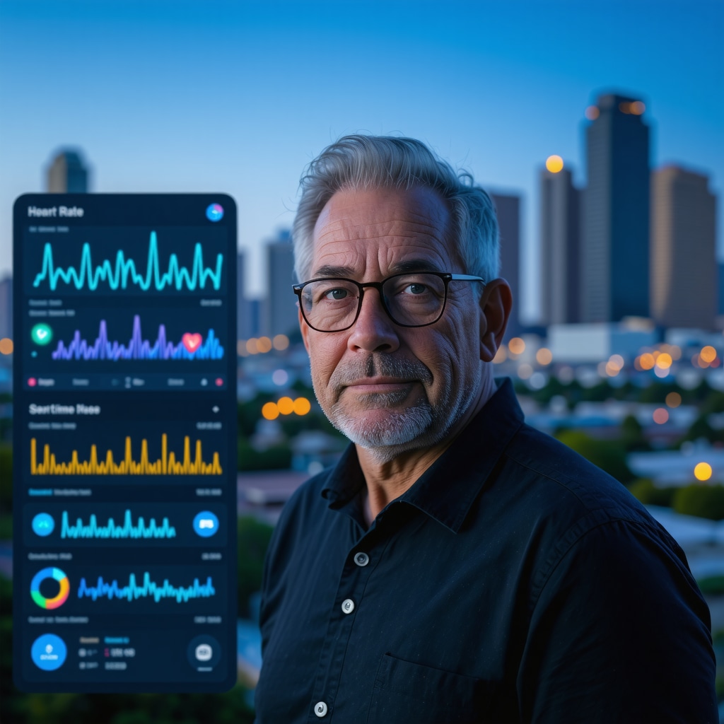 Digital health platform showing hormone levels and physiological metrics for testosterone therapy in a San Diego man