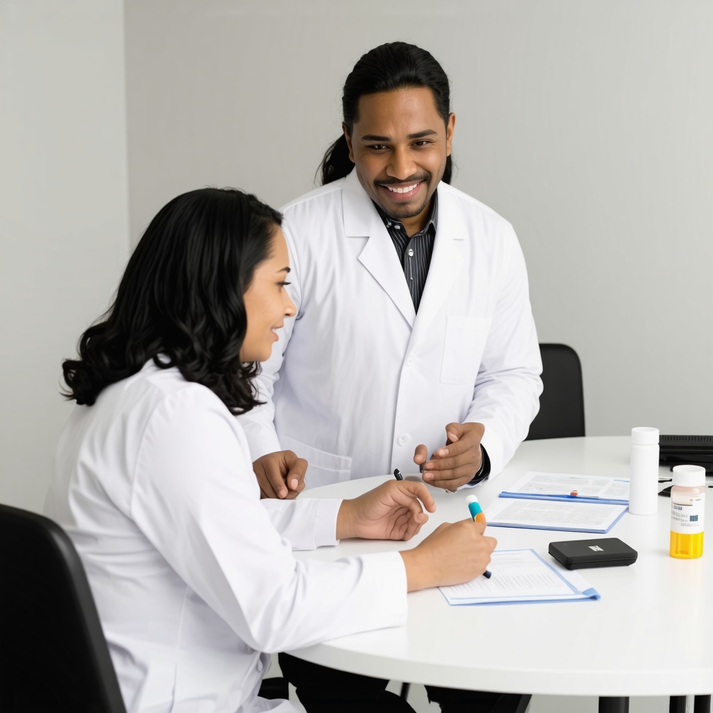 Patient consulting with hormone therapy specialist in San Diego about personalized hormone pellet treatment