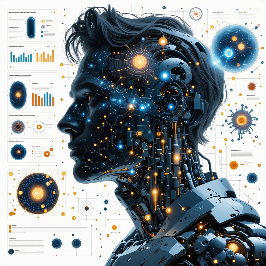 Visualization of AI analytics, nanotechnology hormone delivery, and gut microbiome in advanced BHRT