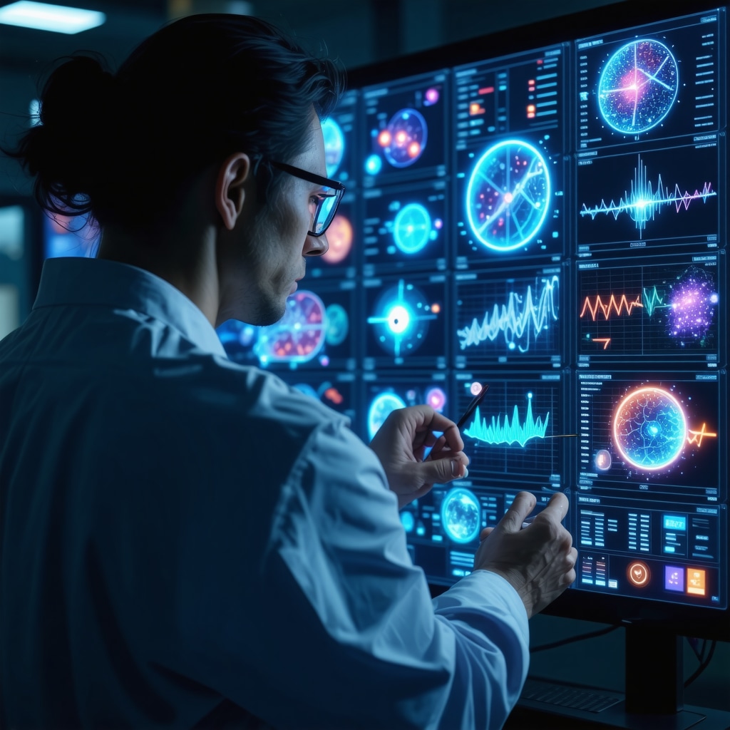 Healthcare professional reviewing biomarker data on digital screen for personalized BHRT