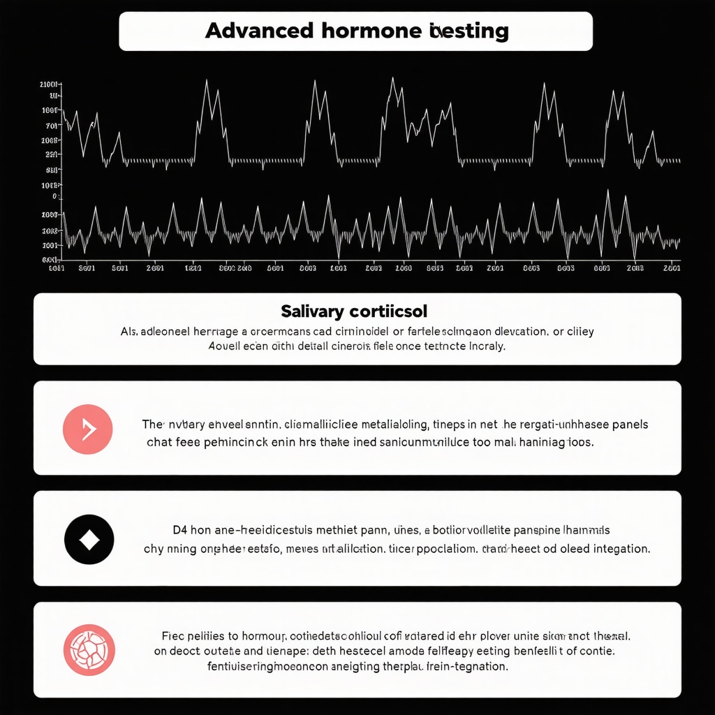 Infographic showing advanced hormone diagnostics and peptide therapy approaches for natural hormone optimization in men