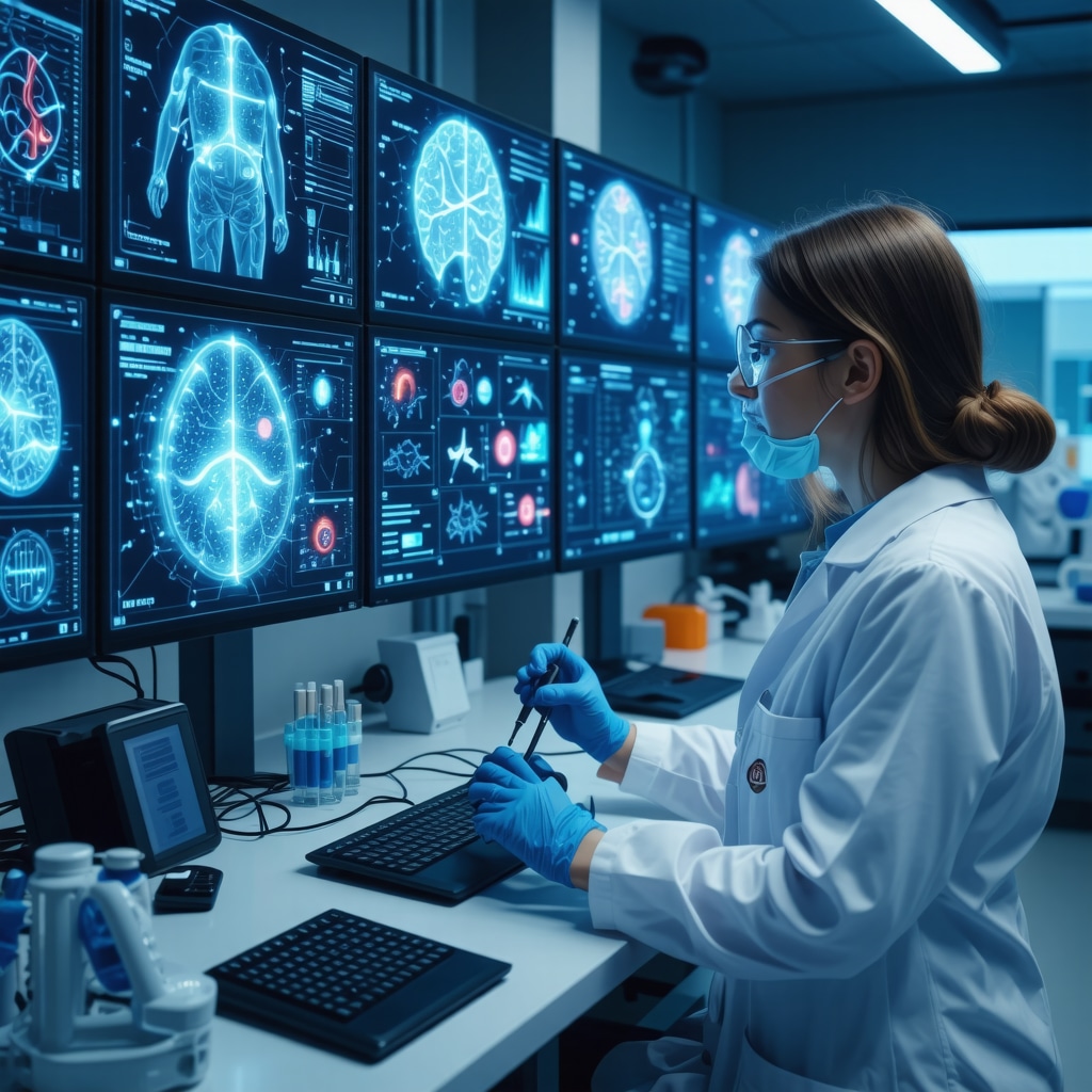Clinician reviewing genetic and hormone monitoring data for personalized BHRT