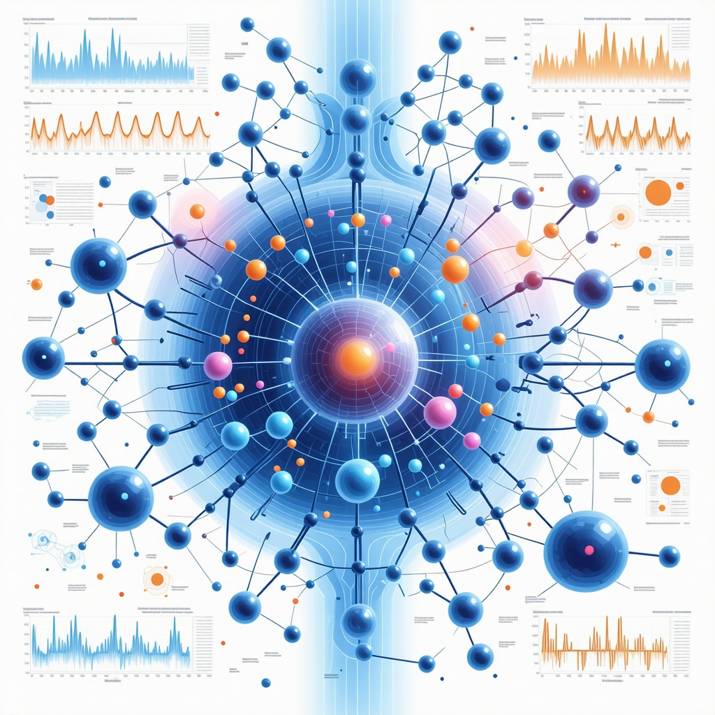 Visualization of hormone therapy concepts involving gut microbiome, circadian rhythms, and epigenetic markers