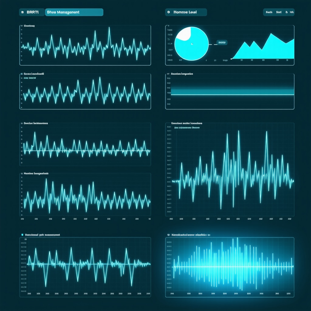Illustration of hormone graphs, genetic markers, and wearable health technology used in personalized BHRT