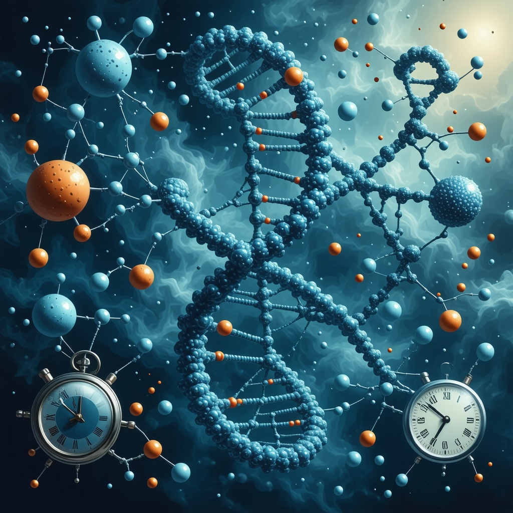 Graphic depicting the relationship between DNA epigenetics, hormones, and circadian rhythms influencing testosterone therapy