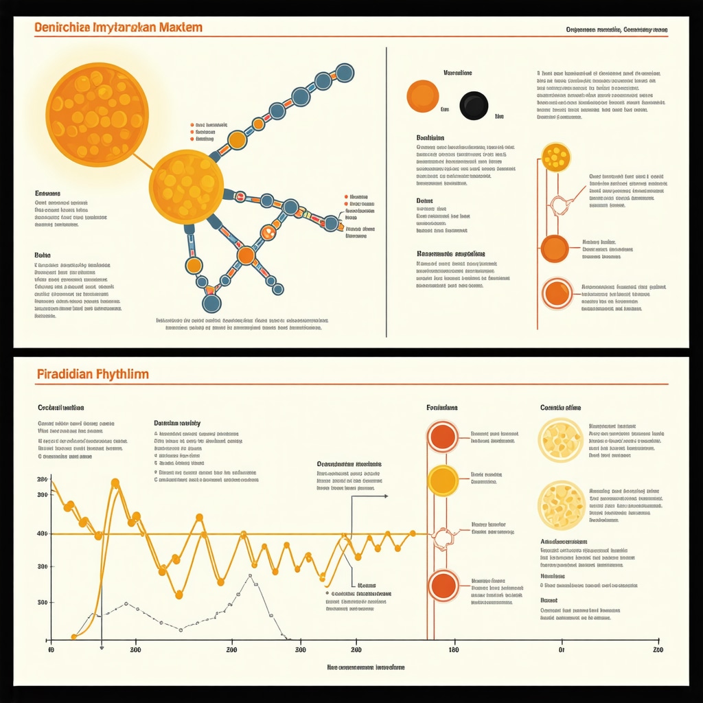 Infographic showing genetic polymorphisms, enzyme pathways, and circadian rhythm impact on hormone pellet timing
