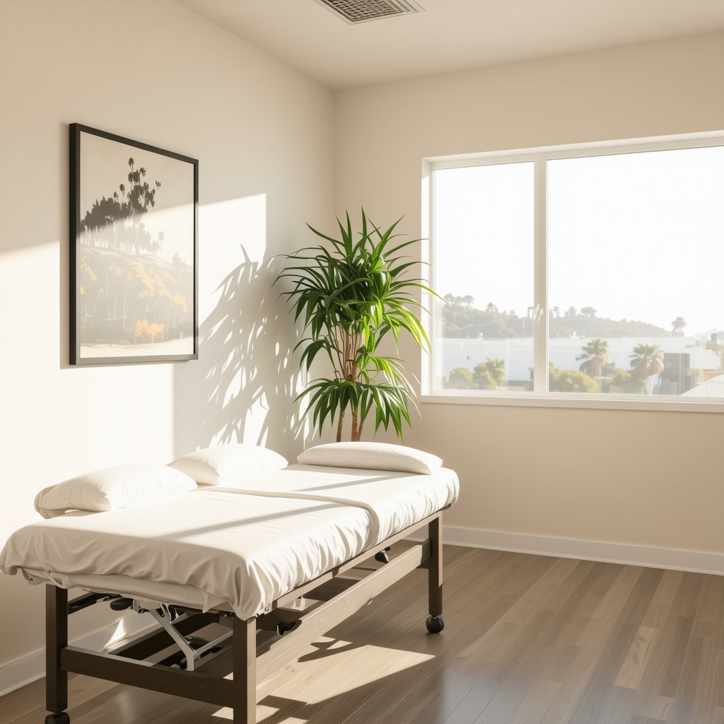 San Diego clinic room prepared for hormone pellet therapy and patient consultation