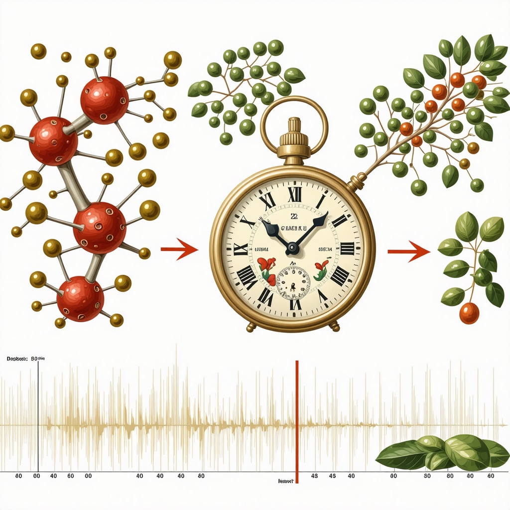 Infographic showing phytoestrogen binding to estrogen receptors and circadian clock for hormone therapy timing