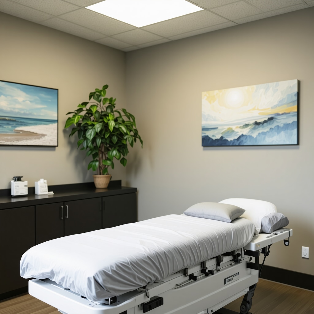 Patient consulting with hormone therapy specialist in a calming San Diego clinic environment emphasizing integrative mind-body care