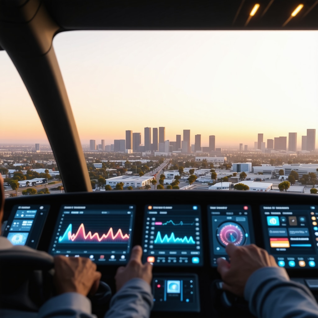 Digital dashboard showing hormone levels and AI analytics for testosterone optimization with San Diego skyline